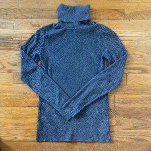Theory Gray / Blue Turtle Neck Sweater